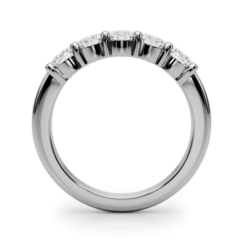 5-Stone Lab-Grown Diamond Ring – Timeless Symbol of Love with Brilliant DE Color, VVS Clarity Diamonds in an Elegant Shared U-Prong Setting