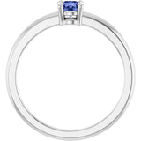 Round Tanzanite Solitaire Ring in Platinum