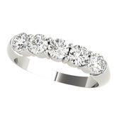 Lab grown 5 stone diamond ring, 0.50ct diamond wedding band