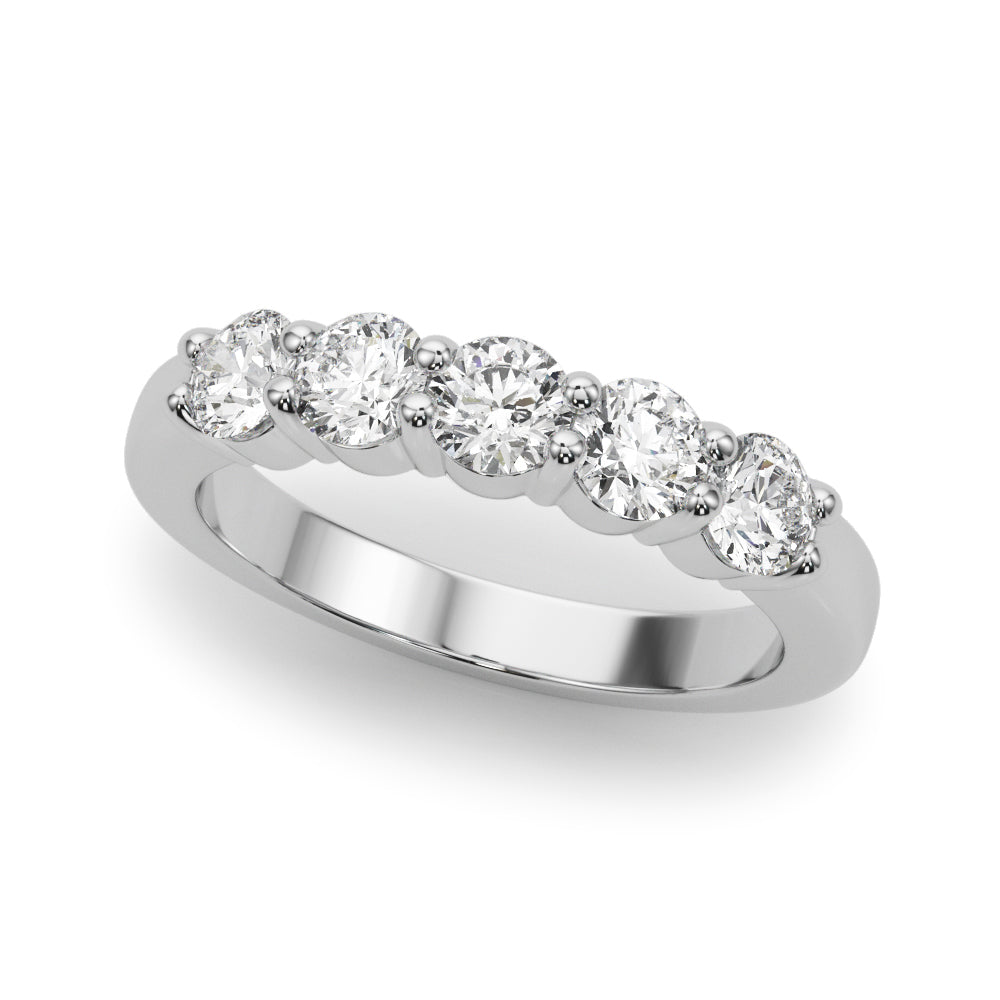 5-Stone Lab-Grown Diamond Ring – Timeless Symbol of Love with Brilliant DE Color, VVS Clarity Diamonds in an Elegant Shared U-Prong Setting