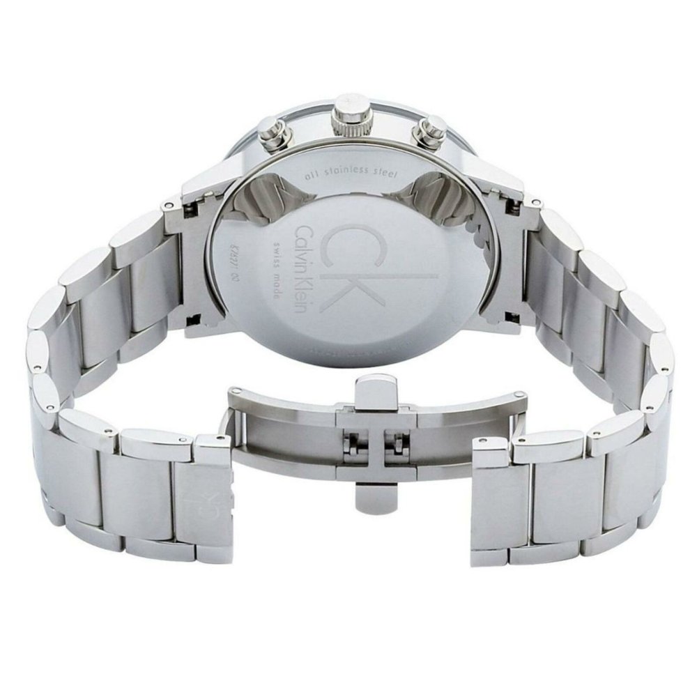 Calvin Klein Post Minimal Men's Watch K7627161|Chronograph Black Dial|Stainless