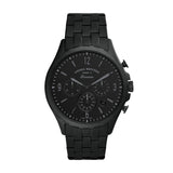 Fossil Forrester Men’s Chronograph Watch – Black Dial, Black Stainless-Steel Bracelet