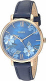 Fossil Jacqueline ES4673 Women’s Navy Blue Leather Strap Watch