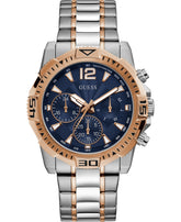 GUESS Men's Watch GW0056G5 – Two-Tone Silver & Rose Gold