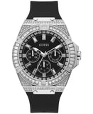 Guess Men’s Black Silicone Strap Watch – 47 mm Case