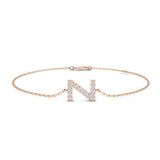 Lobster Claw Clasp 18K Gold Initial Z Bracelet