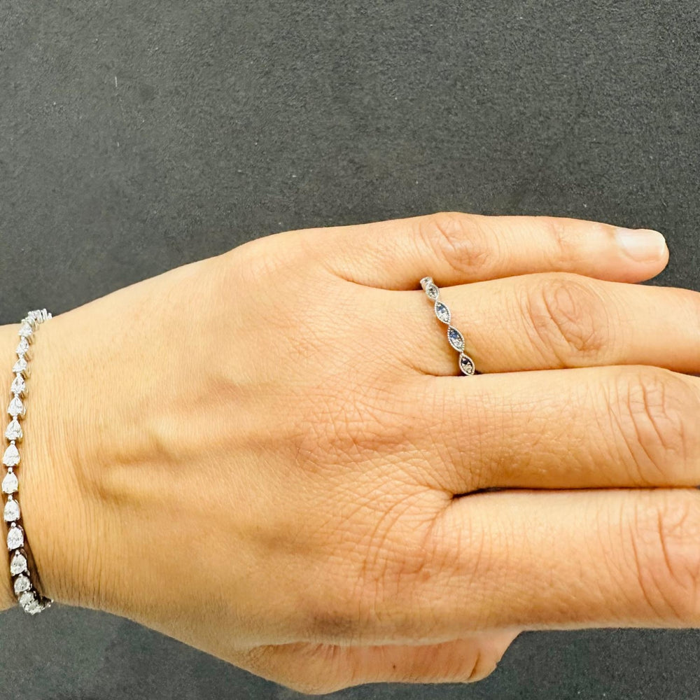 milgrain pave diamond ring