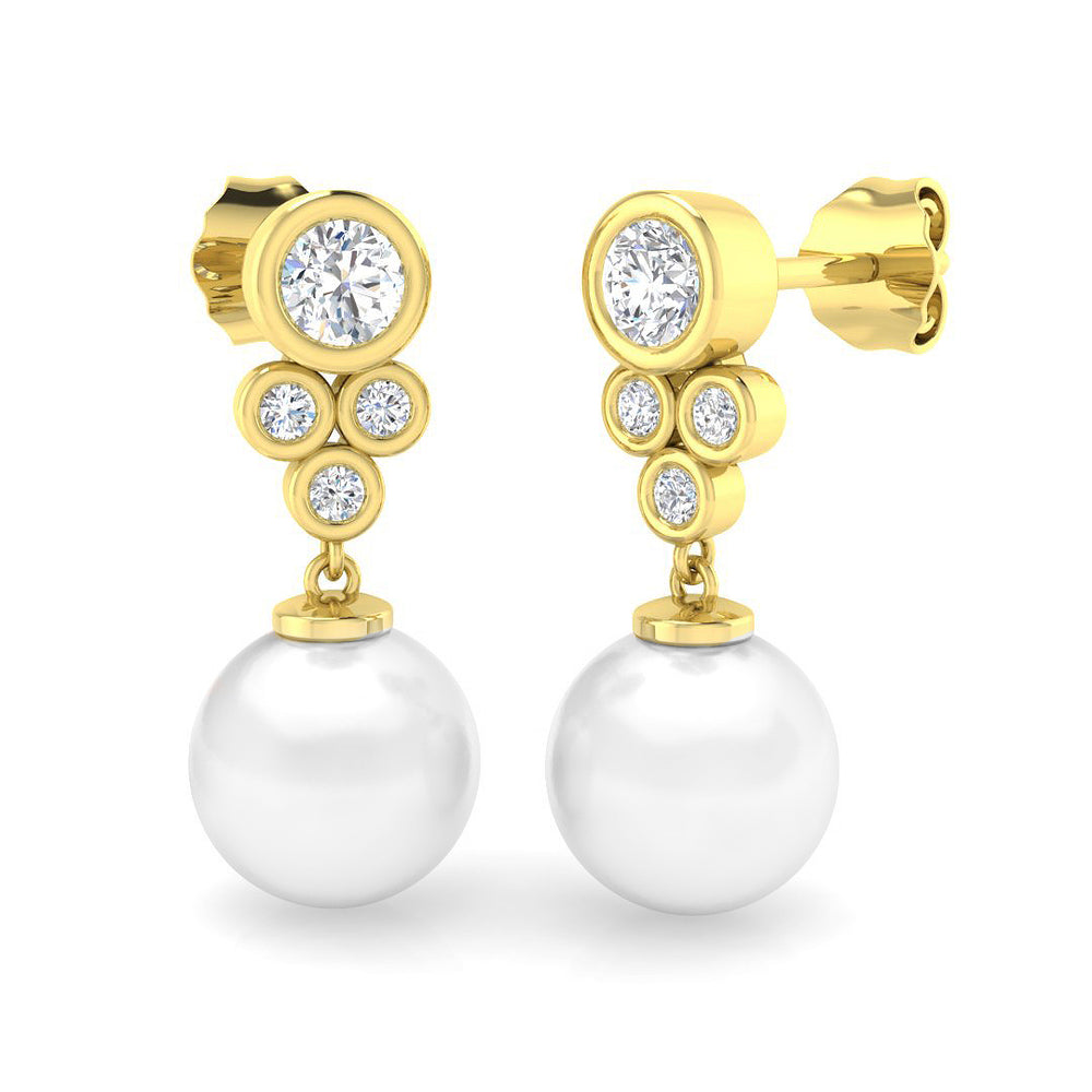 bezel set earring