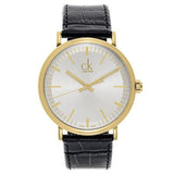 Calvin Klein Men's Black Leather Quartz Watch
