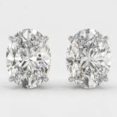 Lab-Grown Diamond Stud Earrings For Women | Oval Cut