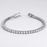 Platinum Lab Grown Diamond Tennis Bracelet For Women 7 Or 7.49 Inch