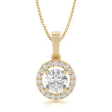 0.50Ct Lab Grown Diamond Round Solitaire Pendant Necklace in Gold