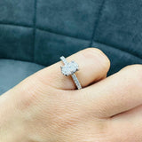 oval lab diamond ring