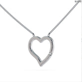 Heart Shape Solitaire Diamond Necklace | Heart Diamond Necklace in Gold With Chain