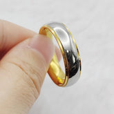 Luxurious Two Tone Designer Golden Wedding Ring in Platinum & 18K Yellow Gold | Unisex