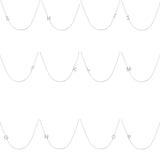 Diamant-Halskette mit seitlichem Anfangsbuchstaben