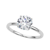 round lab grown diamond ring, 2 carat diamond ring, solitaire engagement ring