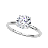 round lab grown diamond ring, 2 carat diamond ring, solitaire engagement ring