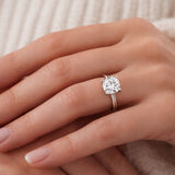 1.05Ct Cushion Cut Lab Grown Diamond Solitaire Engagement Ring in Platinum | Proposal Ring