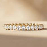 1.00ct Lab Grown Diamond Full Eternity Claw Set Ring in 9K Gold