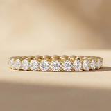 1.00ct Lab Grown Diamond Full Eternity Claw Set Ring in 9K Gold