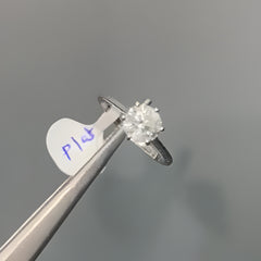 1.21ct round natural diamond ring
