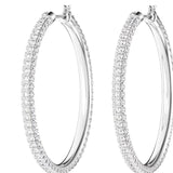 0.25Ct D/VVS Clarity Lab Grown Diamond Hoop Earrings in Silver