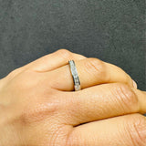 princess cut lab diamond band