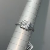 IGI certified princess cut lab diamond solitaire ring