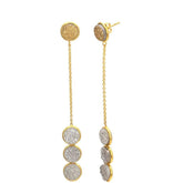 Lab Grown Diamond Small Drop Earrings in Yellow Gold