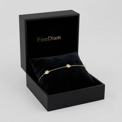 0.40 Ct D-E/VS Lab Grown Diamond Everyday Bracelet 9k Yellow Gold Ready To Ship
