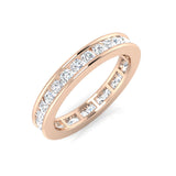 D/VVS 0.50 to 3.0ct Lab-Grown Round Cut Diamond Full Eternity Ring.