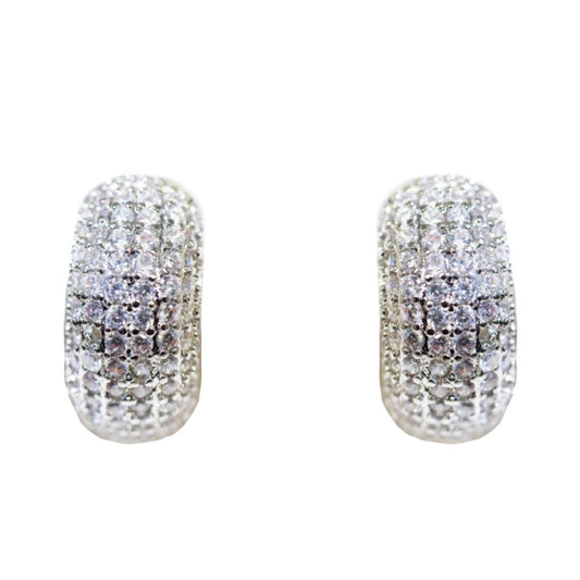 0.33Ct Round Lab Grown Diamond Huggie Hoop Studs Earring in Gold