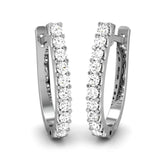 0.06ct Round Lab Grown Diamond Huggie Hoop Studs Earrings in Gold
