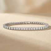 0.57ct Lab Grown Diamond Illusion Set Classic Tennis Bracelet in 925 Sterling Silver