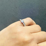 natural round diamond solitaire ring