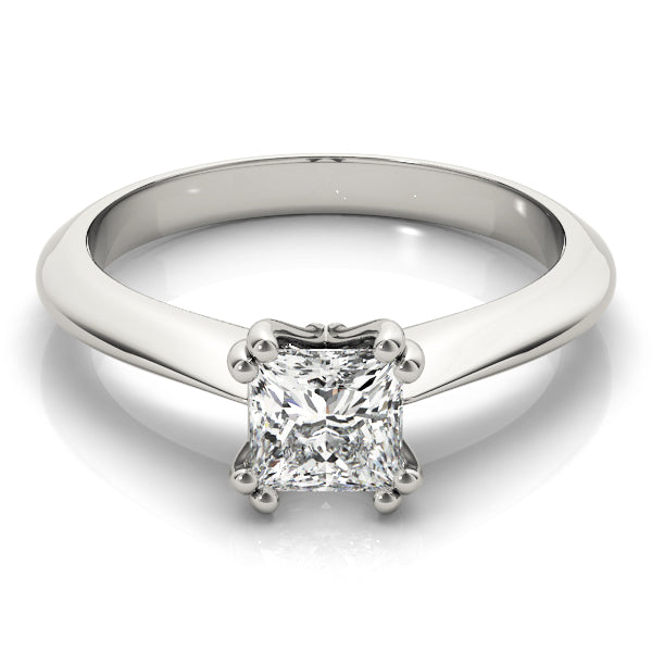 Princess Cut Diamond Four-Prong Heart Shaped Engagement Ring