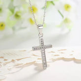 1.00ct Cross Pendant Lab Diamond In Gold