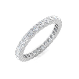 0.50-3.50 Carat Lab-Grown Round Cut D/VVS Diamond Prong Set Full Eternity Ring.