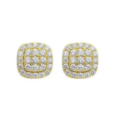 0.60Ct Round Lab Grown Diamond Studs Earrings in Yellow Gold