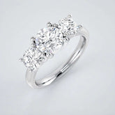 2.00ct Lab Grown Round Cut Diamond Trilogy Ring Anniversary Gift