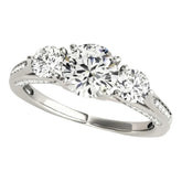 2.00Ct Lab Grown Round Diamond Trilogy Engagement Ring Anniversary Gift