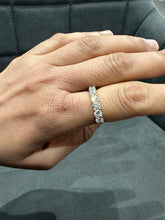 2.0Ct Round Lab Diamond U Prong Half Eternity Ring in 9K White Gold