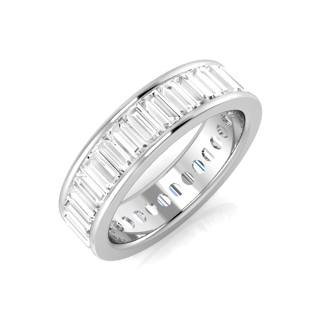 1.00 to 3.00ct Lab-Grown Baguette Cut D/VVS Diamond Full Eternity Ring.