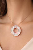 Clover Baguette Diamond Pendant | Diamond Necklace
