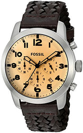 Fossil Pilot Men’s Chronograph Watch – Brown Dial, Brown Leather Strap