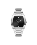 Guess Herren-Armbanduhr aus silberfarbenem Edelstahl