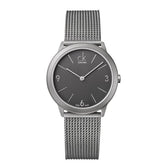 Calvin Klein Men's Minimal Watch – Grey Dial, Stainless Steel Case & Bracelet