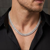 21 Inch Havana Cuban Lab Diamond Necklace 3.00ct Set in 925 Silver