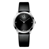 Calvin Klein Women's Minimal Black Dial 35mm Leather Watch